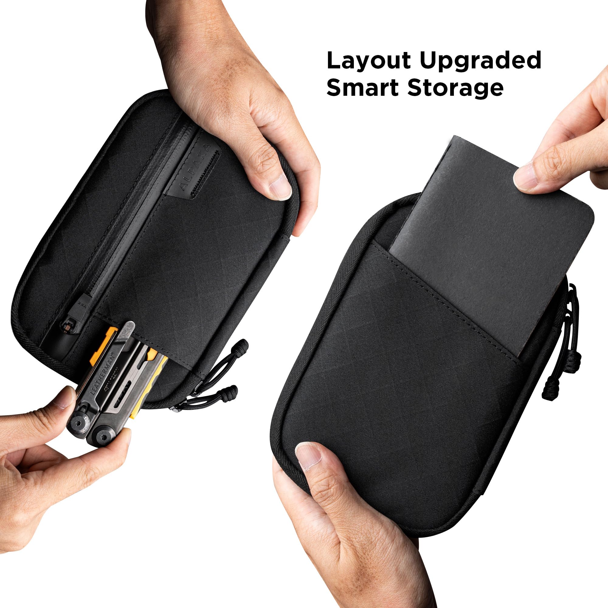 ALPAKA Admin Pouch Pro - Small Tool Pouch with Smooth Zipper, Weatherproof Storage for Electronics, Cables, EDC Organizer, Travel Accessories - Image 3