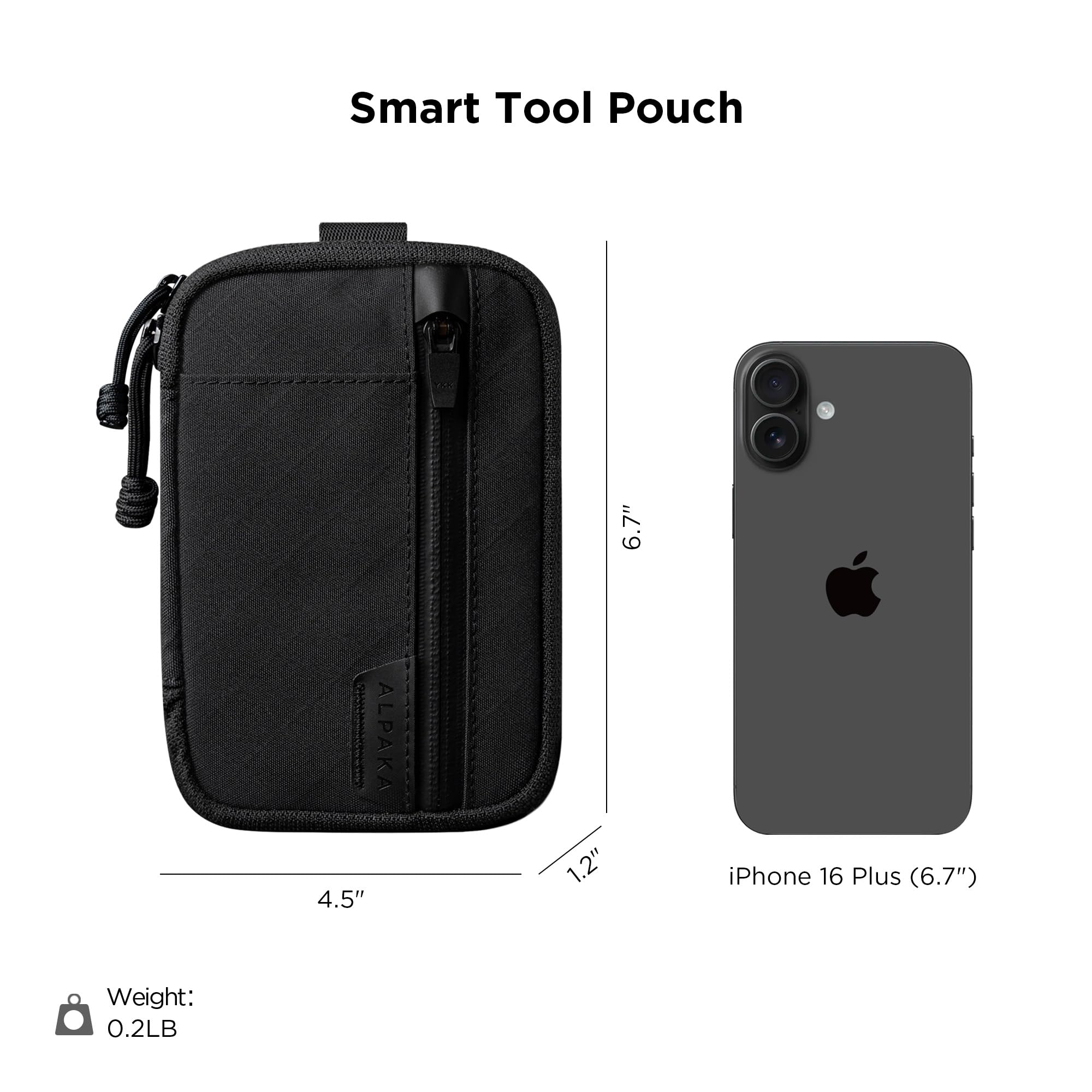 ALPAKA Admin Pouch Pro - Small Tool Pouch with Smooth Zipper, Weatherproof Storage for Electronics, Cables, EDC Organizer, Travel Accessories - Image 4