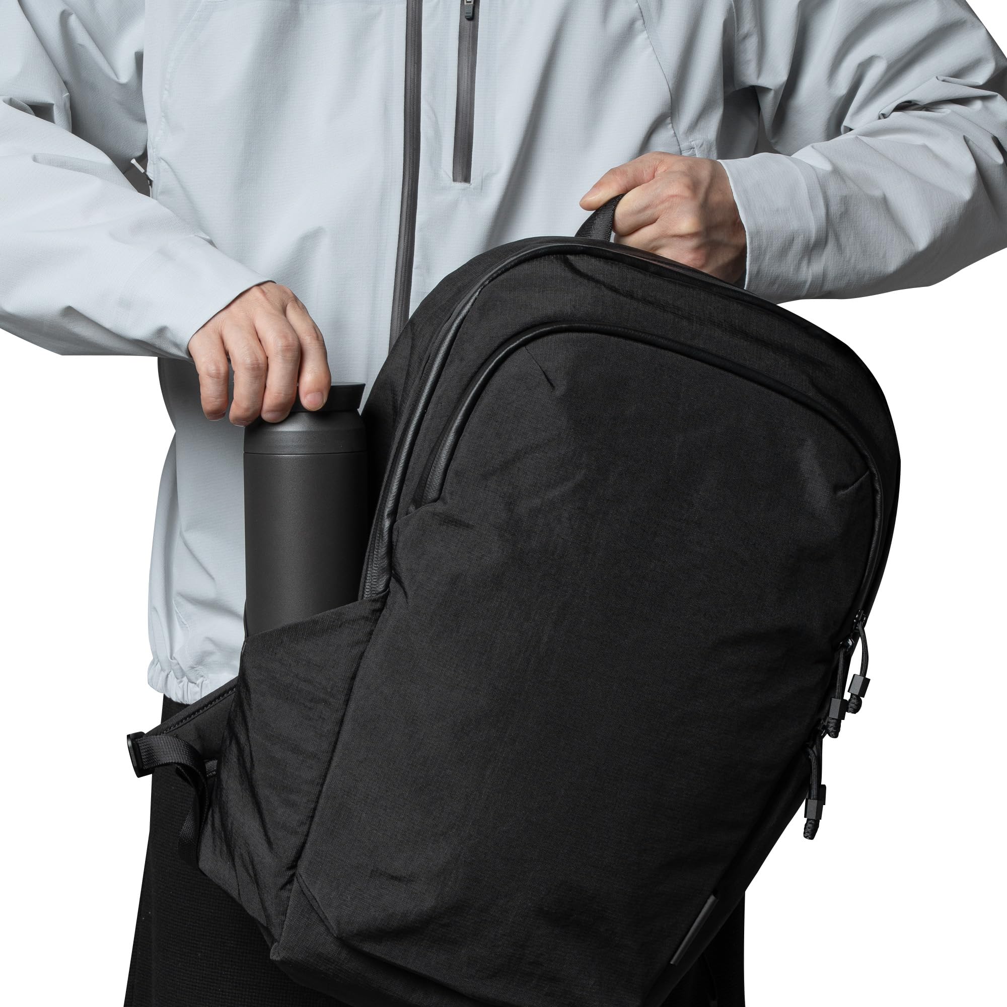 ALPAKA Bravo Backpack 23L - Laptop Backpack Fits 16 Inch Computers, Water Bottle Holders, Fleece Lined Protection, Business Commuter Bag, Weatherproof Black Axoflux Material - Image 8
