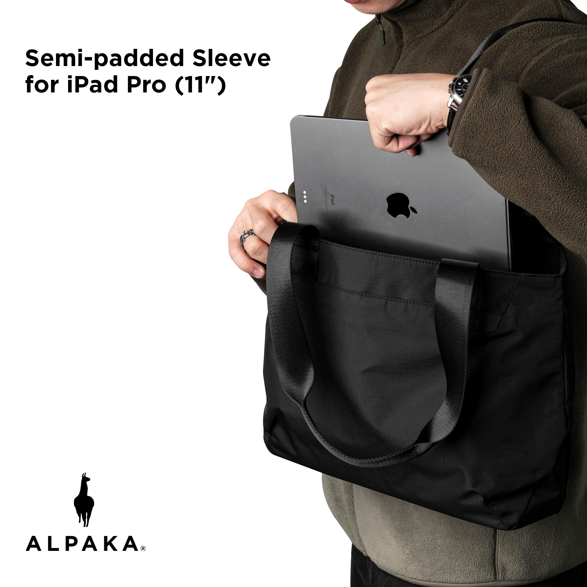 ALPAKA Elements Tote 9L - Small Tote Bag for Commute & School, Fits 11” Laptop/iPad Pro, Foldable, Waterproof - Image 2