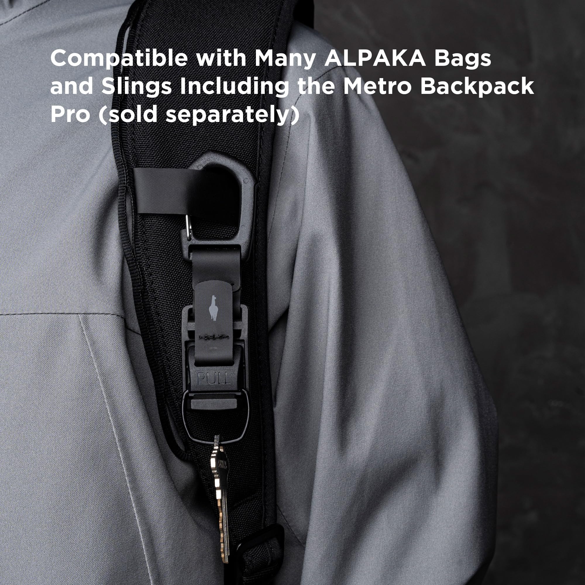 ALPAKA HUB Carabiner - Quick Release Keychain with Magnetic Belt Clip - EDC Carabiner for Keys - Tactical Gear & Backpack Accessories - Attach to ALPAKA Sling Bag, Belt Loops - Image 7