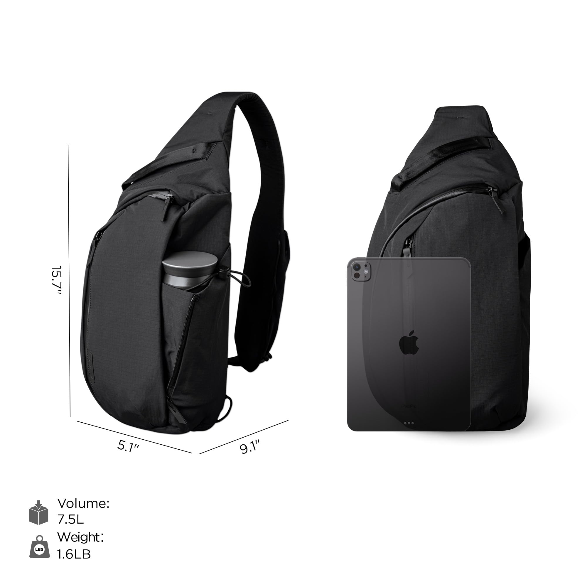 ALPAKA Metro Crossbody Right Shoulder 7.5L - Crossbody Bag Men,Sling Backpack - Fits 11" Tablet - Single Shoulder - Image 4
