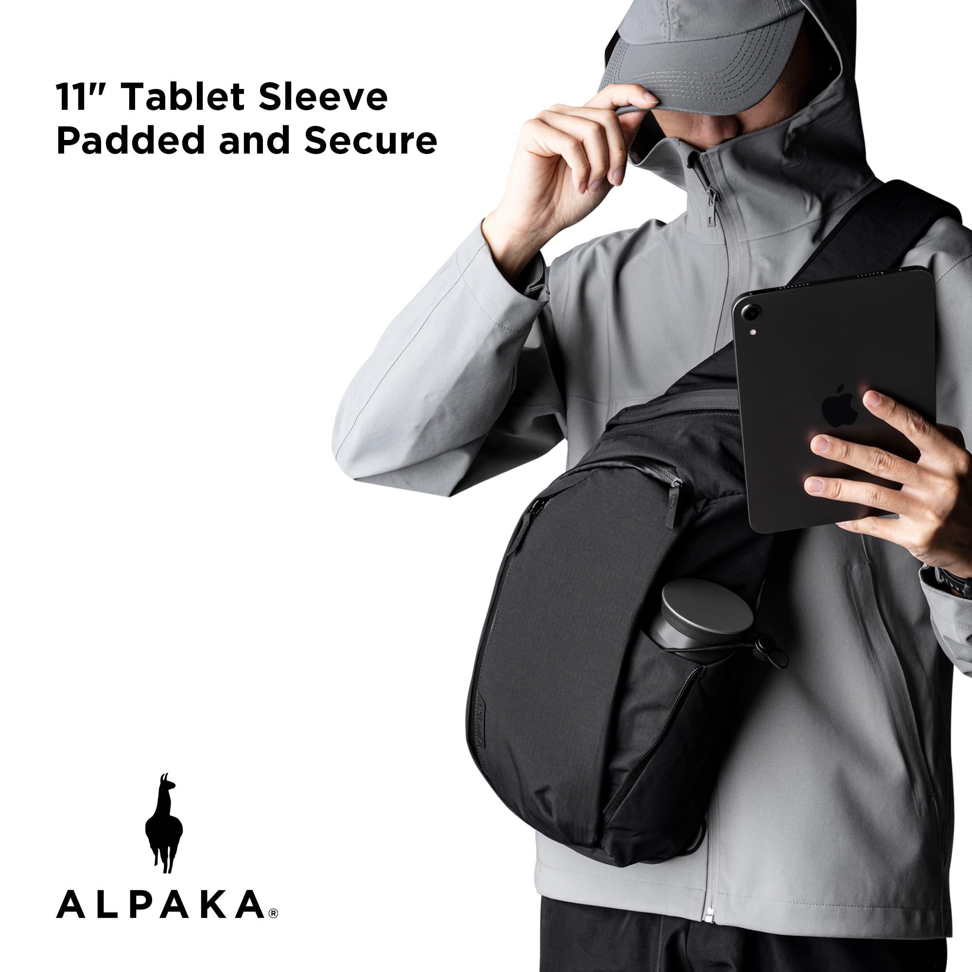 ALPAKA Metro Crossbody Right Shoulder 7.5L - Crossbody Bag Men,Sling Backpack - Fits 11" Tablet - Single Shoulder - Image 5