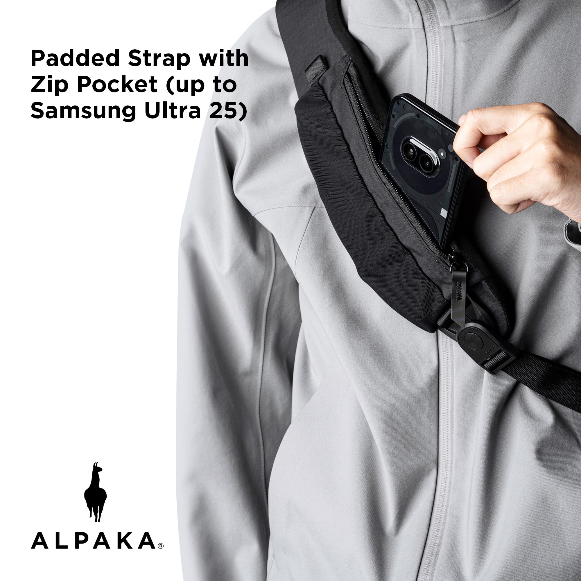ALPAKA Metro Crossbody Right Shoulder 7.5L - Crossbody Bag Men,Sling Backpack - Fits 11" Tablet - Single Shoulder - Image 8