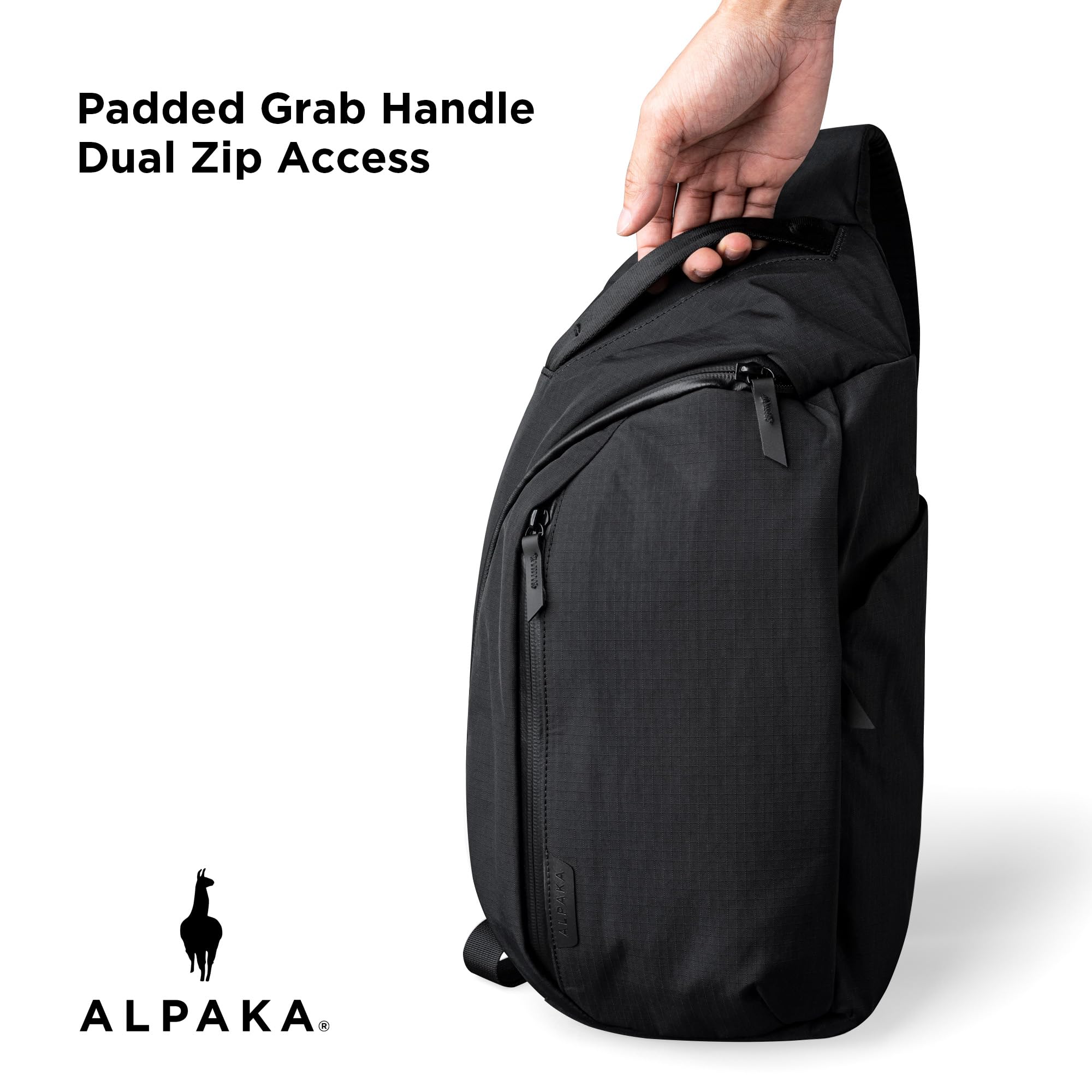 ALPAKA Metro Crossbody Right Shoulder 7.5L - Crossbody Bag Men,Sling Backpack - Fits 11" Tablet - Single Shoulder - Image 9