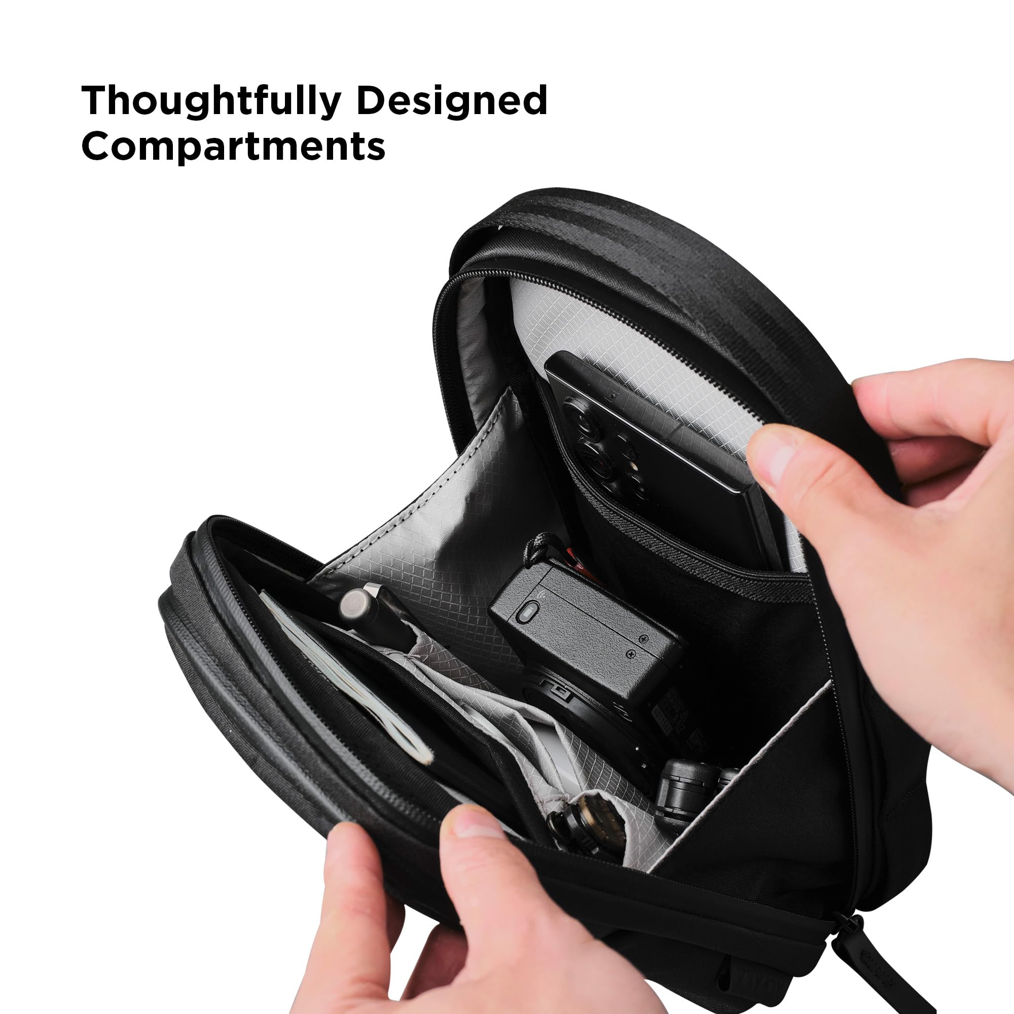 ALPAKA Metro Sling V2, RFID Blocking Small Crossbody Sling Bag & Handle Carry Bag, Adjustable & Detachable Shoulder Strap Bag - Image 3