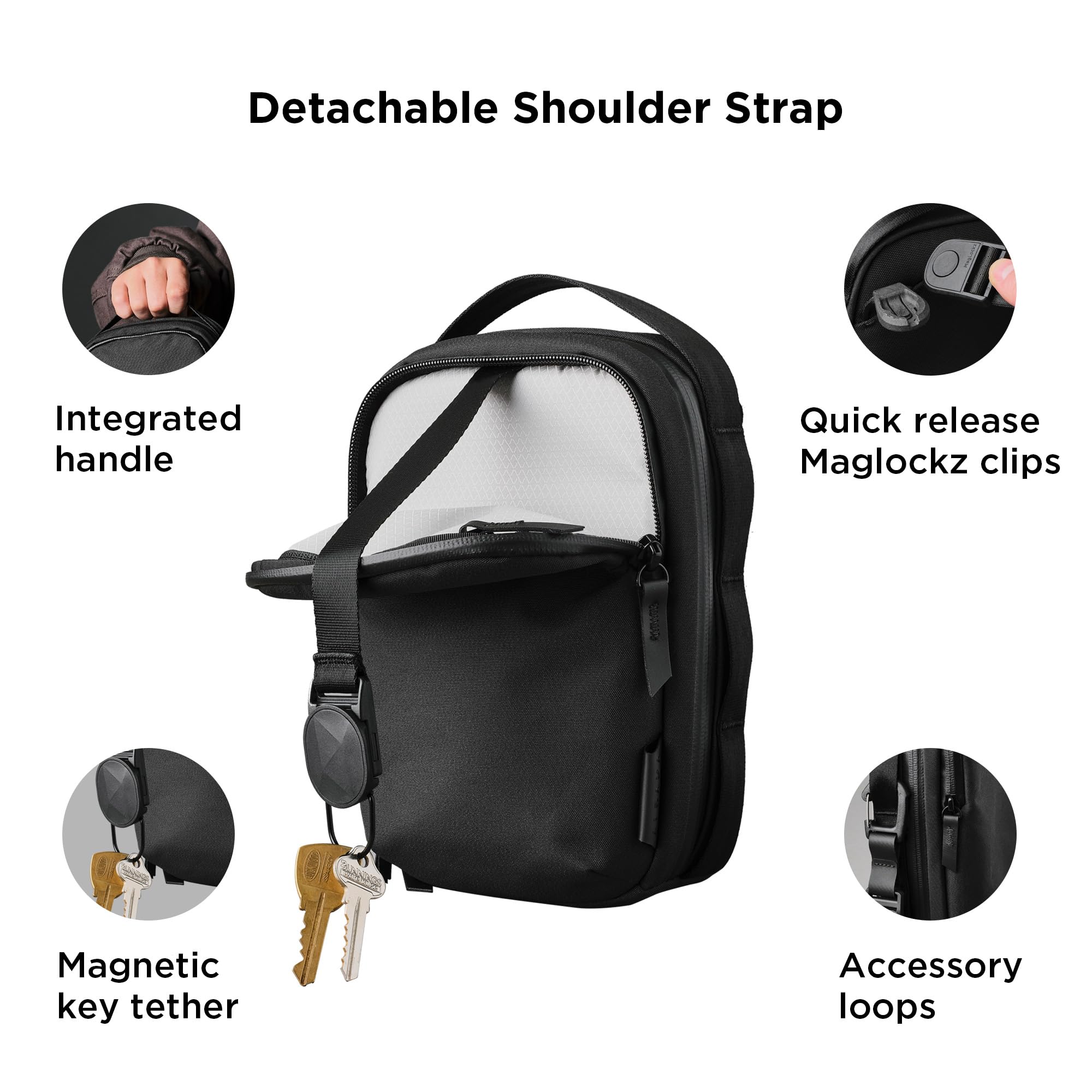 ALPAKA Metro Sling V2, RFID Blocking Small Crossbody Sling Bag & Handle Carry Bag, Adjustable & Detachable Shoulder Strap Bag - Image 4