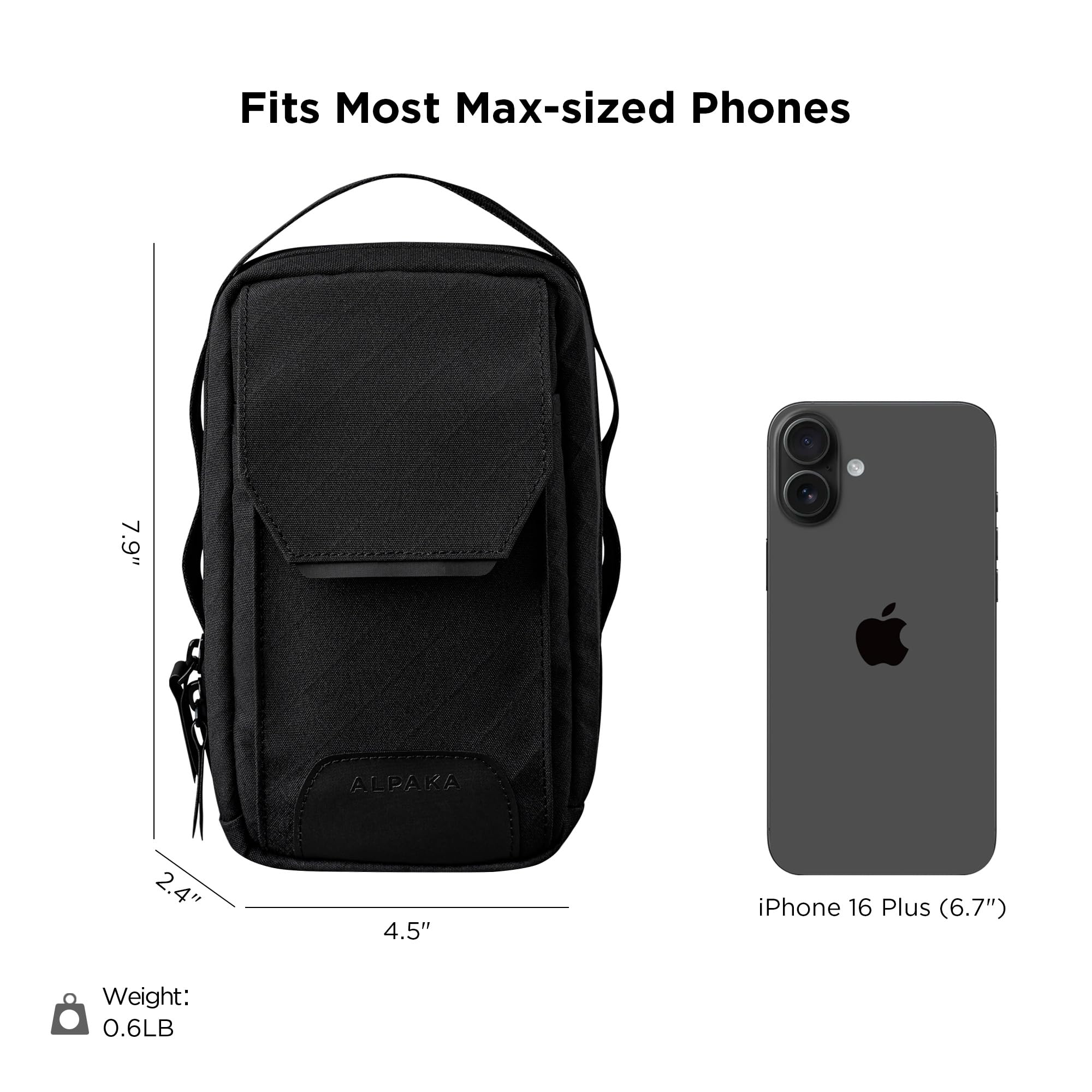 ALPAKA Modular Sling V2 - Mini Sling Bag for Phone, EDC Crossbody Bag with Adjustable Strap, Axogrid 300D Weatherproof Fabric - Image 4