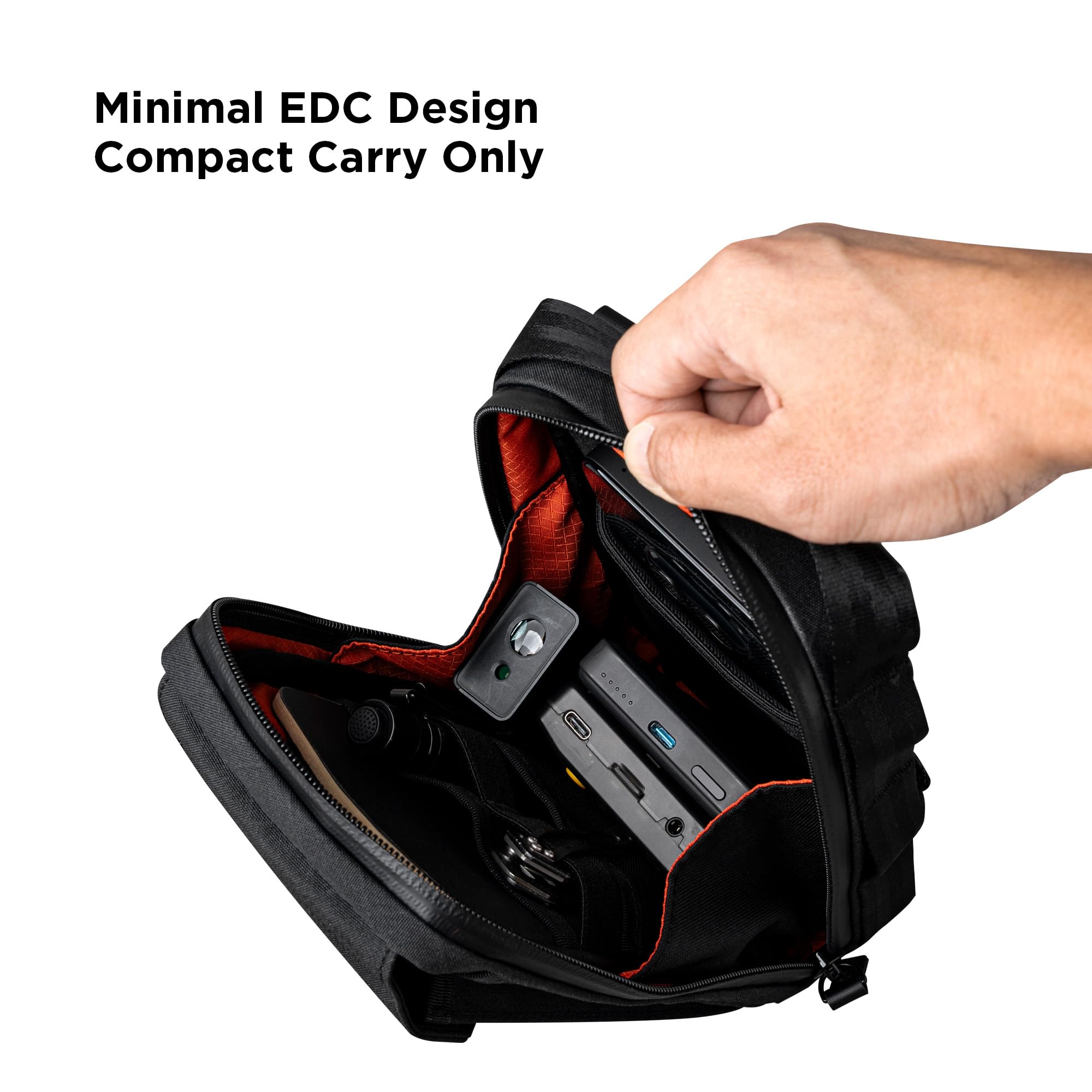 ALPAKA Modular Sling V2 - Mini Sling Bag for Phone, EDC Crossbody Bag with Adjustable Strap, Axogrid 300D Weatherproof Fabric - Image 5