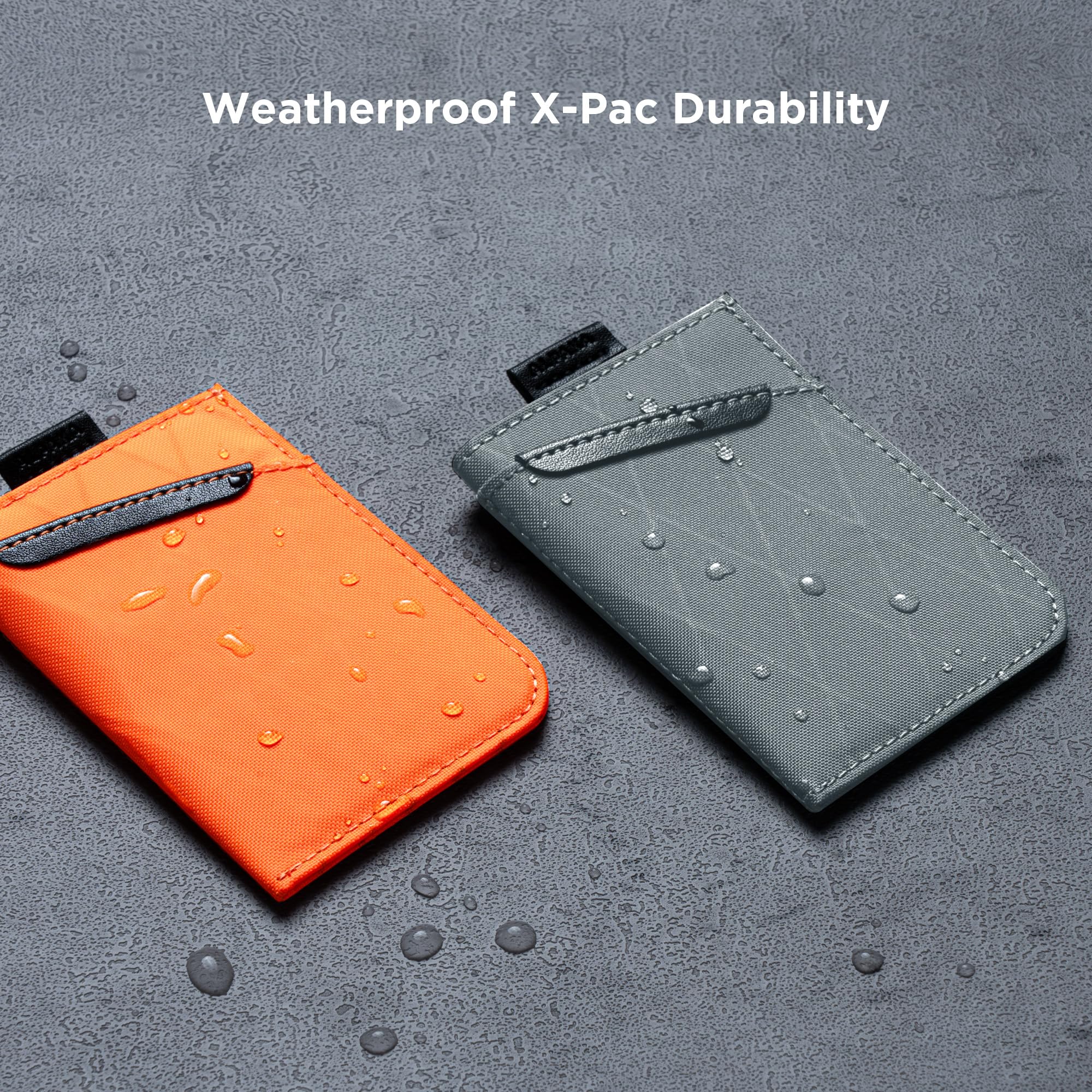 ALPAKA Up Card Holder: Minimalist Wallet for 4 Cards with Pull Tab Access, Slim Front Pocket Cardholder, Compact Credit Card Case, Everyday Carry Organizer, Hot Orange X-Pac VX21 - Image 5