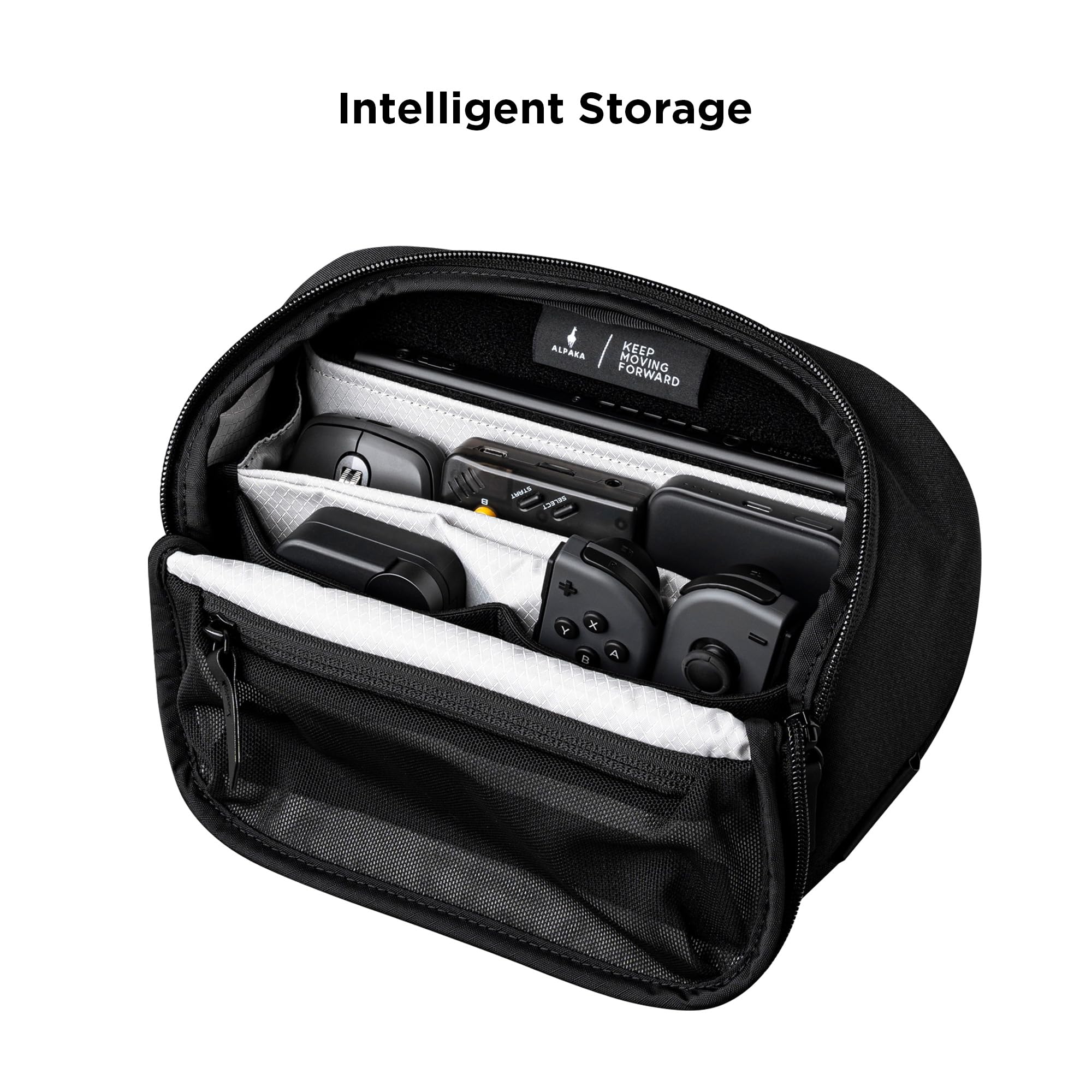 ALPAKA Vertex Pouch Mini 2L - EDC Sling Bag, Fits E-Readers and a Large Smart Phone or Small Essentials, Mens Crossbody Travel Bag, Weatherproof Black Axoflux 300D Fabric - Image 2